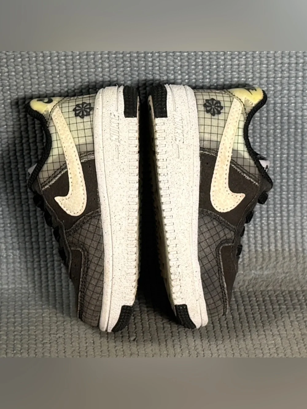 Nike Air Force 1‎ Crater (TD) Black Volt Shoes DH4089-001 Toddler Size 5C